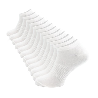 Ladies 12PK Trainer Liner Socks White